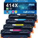 414X Toner Cartridges 4 Pack High Yield (with Chip) Compatible Replacement for HP 414X 414A for Color Laserjet Pro MFP M479fdw M479fdn M479dw Pro M454dw M454dn M479 M454 Printer Ink W2020X W2020A