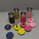 Sursip 15 oz Toddler Kids Cups with Lids and Straws, Stainless Steel Toddler Spill Proof Sippy Cups (4 Pack-Pink/Mermaid Seaweed/Galactic Sky/Dino)