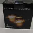 BRIMAX F15 8W LED Light Bulbs, Daylight White 5000K,75W - 80W Incandescent Equivalent,Dimmable,E26 Medium Base,Flame Wrinkle Glass,4 Pack