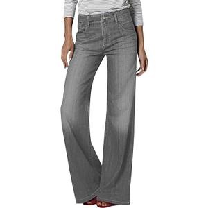 Women's High Waisted Wide Leg Jeans Loose Fit Straight Leg Denim Pants 2025 Trendy, M