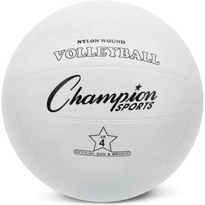 Champion Sports Rubber Volleyball, Official Size, for Indoor and Outdoor Use - Durable, Regulation Volleyballs for Beginners, Competitive, Recreational Play 