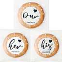 4 x Urnseh Favorite Wedding Candy Favor Stickers, 1.5" Round, Bridal Shower Favor, Adhesive Guest Gift Labels, Wedding Decor (60His+60Her+60Our)