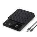 bemece 0.1g Precision Coffee Scale with Timer, Digital Espresso Scale with Back-Lit LCD Display, IPX6 Waterproof Drip Espresso Scale, 3 Units of Measurement for Espresso, French Press, Kitchen Use