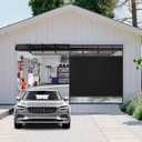 Privacy Garage Door Screen Blackout for 1 Car Garage-9x7FT Heavy Duty Magnetic Garage Screen,Thicker 265g/ Mesh, Hands Free, Magnetic Privacy Garage Screen Door