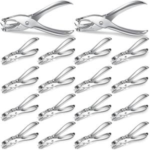 Yexiya 20 Pcs Single Hole Punch Circle Small 1/8 inch One Hole Punch Bulk for Craft Tag Paper DIY Office Home Cards Scrapbook Supplies