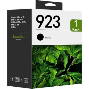 923 Black Ink Cartridge Replacement for HP 923 Cartridges Ink use with OfficeJet 8122e OfficeJet Pro 8135e 8138e 8139e Printer (2 cartridges)