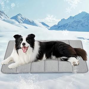 ZAKAPAWS Dog Cooling Mat for Large Dogs - 35x23 Orthopedic Memory Foam Pet Pad for Summer, QMAX>0.5, Washable Premium Comfort Crate Pad for Your Furry Companion, Grey ZAKAPAWS Dog Cooling Mat for Large Dogs - 35x23 Orthopedic Memory Foam Pet Pad for Summer, QMAX>0.5, Washable Premium Comfort Crate Pad for Your Furry Companion, Grey
