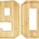 15.8 Bamboo Charcuterie Boards, Larger 60th/90th Serving Trays Wooden Charcuterie Boards for Fruit Salad Cheese Platter Vegetable Food Dish Plates for 90th Birthday Party Decor, 60th Serving Board