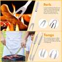 Grill Utensils Set,15 Pcs Stainless Steel BBQ Accessories Set, Portable Professional Grill Tool, Perfect Grill Kit Gift for Outdoor with Bag, S