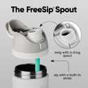 Owala FreeSip Insulated Stainless Steel Water Bottle with Straw, BPA-Free Sports Water Bottle, Great for Travel, 24 Oz, Shy Marshmallow
