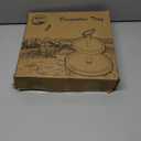 Mustry Rustic Wooden 2 Tiered Tray, Round Farmhouse Kitchen Table Decor Serving Tier Tray, Food Fruits Cupcake Display Coffee Bar Home Party Seasonal Decorations (Brown)