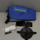 Zipcase 25lb Bag Seed Spreader with Waterproof Bag, Rare Baffle and Accurate Gears, Handheld Grass Seed Spreaders for Lawns, Blue