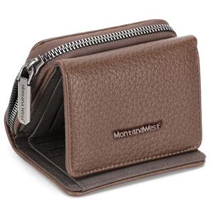 Montana West Women's Wallet Trifold Small Wallets Ladies RFID Blocking Wallet with Zipper Coin Pocket