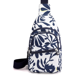 Hiflyer Sling Bags Crossbody Bags for Women Trendy, Fanny Packs for Women Cross Body, Sling Bag Crossbody Purse (Blue flower)