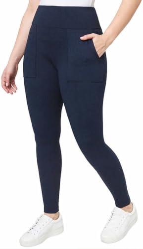 Mondetta Womens Midweight High Rise Jacquard Knit Legging (US, Alpha, Small, Regular, Regular, Navy Academy)