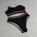 YELAIVP Women's Ribbed High Waisted Bikini Sets High Cut Tummy Control Swimsuit Bathing Suit XL