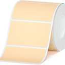 4 x HPRT Thermal Labels for T20/T260LR Label Printer, 1.97" x 1.18"(50x30 mm) Waterproof Sticker Paper, Thermal Tape for HPRT T260LR Label Maker, 200 Labels/Roll - Kraft Brown