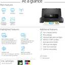 HP OfficeJet 200 Wireless Mobile Printer - Black, Battery Included (CZ993A)