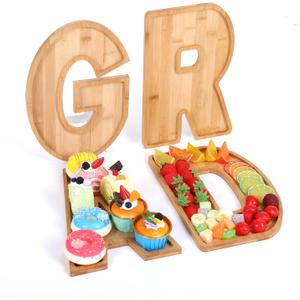 Bagrox Grad Charcuterie Letters Fillable,Wooden Grad Letters, Wood Charcuterie Letters, Fillable Letters for Food, Graduation Decorations