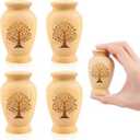 Small Urn, Urns for Human Ashes, Mini Urn, Ashes, for Humans, Males, Females, Pet Dogs, and Cats (Tree of Life 4Pcs)