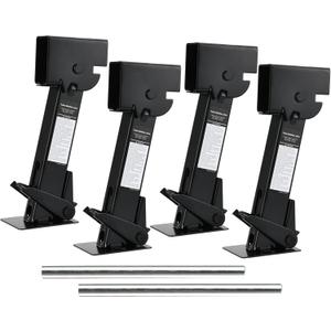 Set of 4 Trailer Stabilizer Leveling Jacks Folding Telescoping Legs for Travel RV Camper - 1000lbs Capacity Each