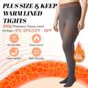 2 x Plus Size Fleece Lined Tights Women, 300g Warm Pantyhose Leggings, Fake Translucent Thermal Tights Winter (3X-Large-4X-Large, Grey)