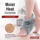 Microwave Ankle Heating Pad for Ankle Pain, Achilles Tendinitis, Heated Ankle Wrap Moist Hot or Cold Compress for Sprained Ankle, Swelling, Foot Heel Pain Relief (Gray)