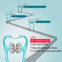 HaSeftni Trigger Point Roller Massager Tool with 6 Balls for Pain Relief deep Tissue Handheld Suitable for Legs Waist Neck and Shoulder Massage Relaxer (Blue)