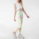 6 Pack Girls Printed Leggings High Waisted Yoga Pants for Girls Full Length Leggings Kids Stretchy Pants (4-5T, Multi 1)