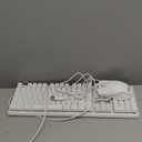 RedThunder K10 Wired Gaming Keyboard and Mouse and Wrist Rest Combo, RGB Backlit, Mechanical Feel Anti-ghosting Keyboard + 7D 7200 DPI Mice+Soft Leather Wrist Rest 3 in 1 PC Gamer Accessories(White)