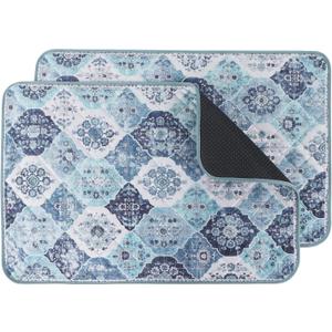 IEUUMLER Washable Pee Pads for Dogs, 2 Pack Reusable Non-Slip Grip, Super Absorbent Waterproof Puppy Pads for Potty Training, Playpen, Crate, Whelping Box EU011 (Blue, 30" x 20")