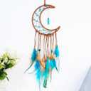 MEXIDAWN 2 Pack DIY Feather Dream Catcher Kits Turquoise Wall Hanging Boho Decor Handmade Dream Catcher for Adults