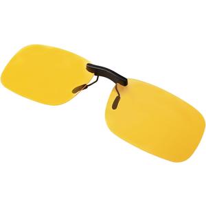 Night Driving Glasses Clip On Night Vision Glasses, Anti Glare HD Polarized Yellow Lens Compact Fit Non-Flip Up
