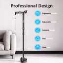 HEALTHBAZAAR Walking Cane with LED Light, Folding Canes for Men & Women with Shock Absorption - Adjustable, Lightweight Collapsible Walking Sticks with Comfort Grip Handle, Heavy Duty All Terrain Tip