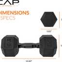 CAP Barbell Coated Dumbbell Weight | Multiple Options Pairs & Sets, 30lbs
