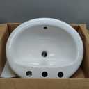 PROFLO PF20178 Rockaway 20-1/2" Oval Vitreous China Drop In Bathroom Sink with Overflow and 3 Faucet Holes at 8" Centers - White