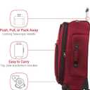 SWISSGEAR Sion Softside Expandable Spinner Luggage Durable Lightweight Travel Suitcase, Burgundy, Checked-Large 29-Inch