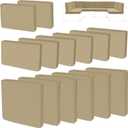 14Pieces Patio Cushion Covers Replacement Outdoor Couch Cushions Covers Splashproof Sofa Slipcovers Set with Zippers,Patio Furniture Protector Cover Only(Brown,25253.15 inches)