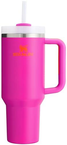 Stanley Quencher H2.0 Tumbler with Handle and Straw 40 oz | Flowstate 3-Position Lid | Cup Holder Compatible for Travel | Insulated Stainless Steel Cup | BPA-Free | Vivid Violet