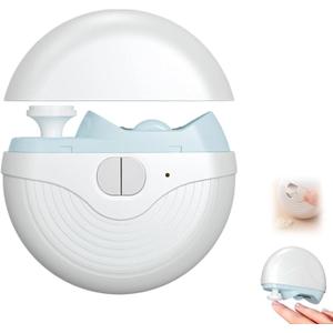 Electric Smart Nail Clippers for Adults Seniors, 3 Speeds Strong Power Automatic Nails Trimmer with Polisher, Light, Clip Storage, Rechargeable Toenail Clippers for Thick Toenails White