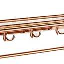Towel Holder, Silver Rose Gold Bath Gold Bathroom Bathroom Hardware Pendant Rack Gold-Plated Folding(B), 23.5in
