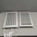 PATIKIL Door Air Vent Cover, 2 Pcs 16" x 8", Aluminum Grille Ventilation Cover Louvered for Cabinet Wardrobe Door, Silver Tone