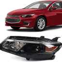FIONE - For Chevy Malibu Headlight Assembly 2016-2018 Replacement Halogen Headlamp Projector Left Driver Side 84585119 GM2502426