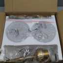 JIMUBEAM Vintage Wall Sconces Set of Two, Hardwired Sconces Wall Decor Set of 2 with White Tulip Glass Shade, Bathroom Vanity Lights Wall Mounted Lamps for Corridor Living Room