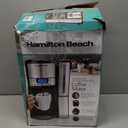 Hamilton Beach One Press Programmable Dispensing 12 Cup Coffee Maker with Internal Coffee Pot, Stays Warm and Fresh for Hours, 60 oz. Removable Reservoir, Black & Stainless Steel (47950)