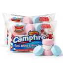 (2 Pack) 12 oz Red, White & Blue Roaster Marshmallows – Cherry, Vanilla & Blueberry Flavored Jumbo Marshmallows – Gluten Free, No Artificial Colors – Perfect for S’mores & 4th of July Treats (EXP 11/23/26)