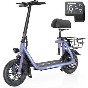 URBANMAX C1 Adult Seated E‑Scooter,450W,20 Mile,15.5MPH,Rear Basket