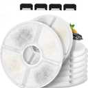 Cat/Pet Water Fountain Filters, 12 Pieces Set Pack of 8 Replacement Filter Fit for 81oz/2.4L, 3 Filtration System with 4 Pre-Filter Sponges