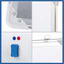 Dry Erase White Board, 20x14Inch (50x35cm) for Wall Whiteboard Aluminum Frame Hung for Kids Draw and Write Teach