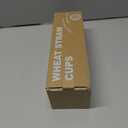 Wrova Wheat Straw Water Cups 16oz with Etched Pattern - Alternative Plastic Drinking Glasses Set of 6 - Unbreakable Tumbler Cups for Kids - Beige